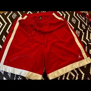 Mens Jordan XXL athletic shorts, red